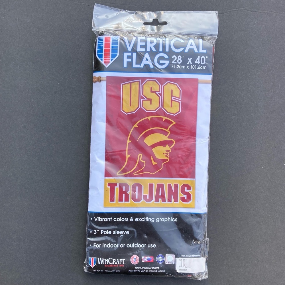 USC Trojans Vertical Flag 28” X 40” Indoor Outdoor Wincraft Cardinal Gold New